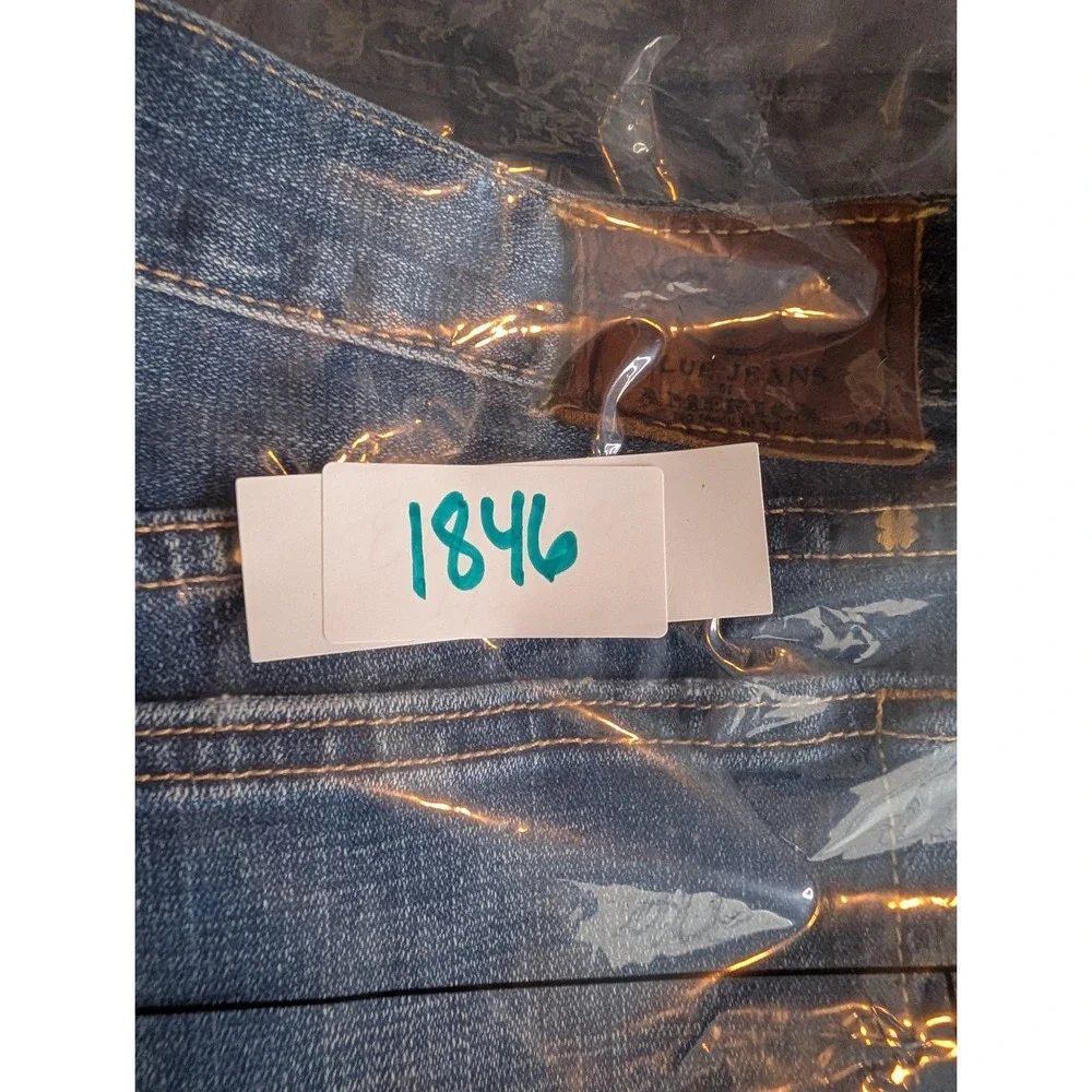 Lucky Brand‎ Abbey Short Women 12/31 Blue Fray Cuff Denim Jean Shorts Boho Y2K